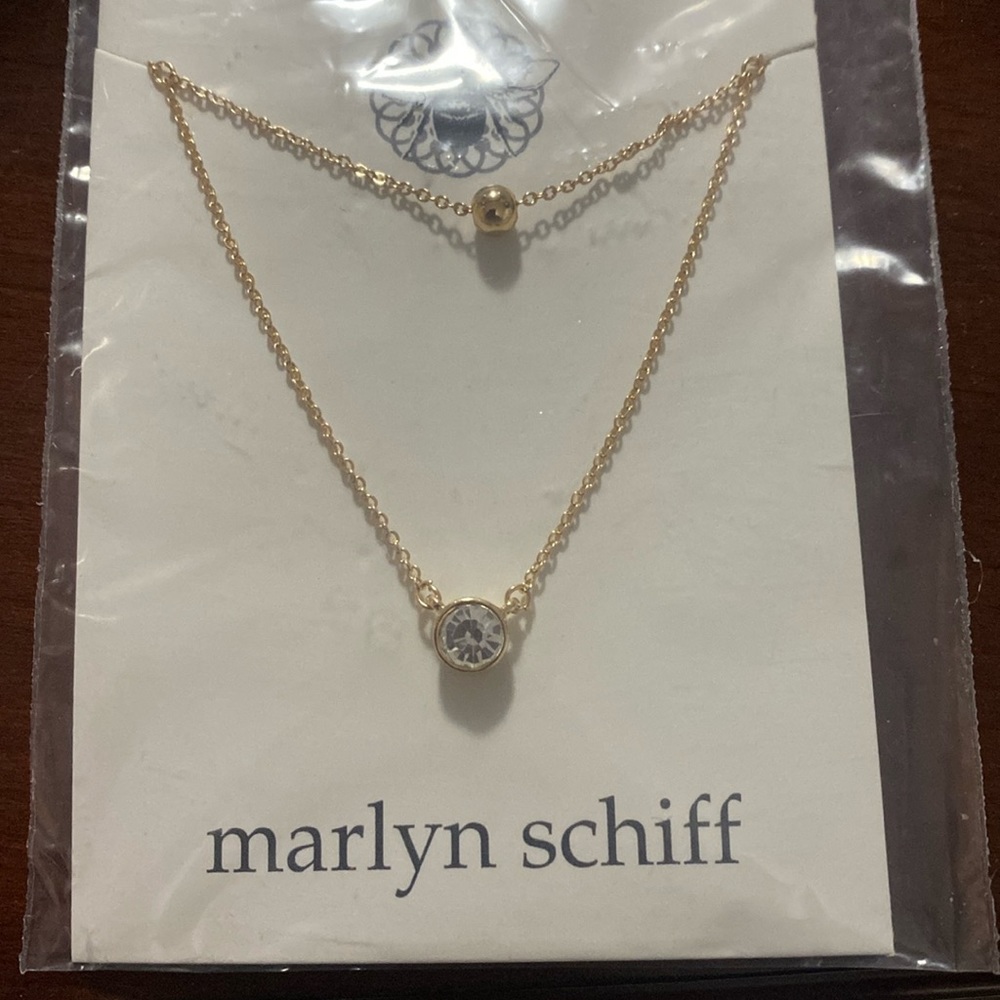 Marlyn Schiff Gold double layer necklace